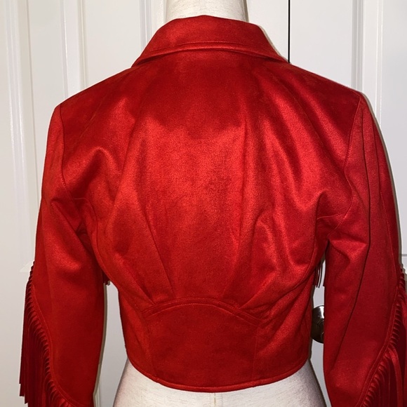 Anthropologie Pilcro Suede Fringe Moto Jacket size XXS NWT - Picture 9 of 16